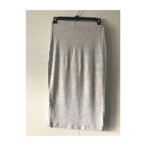 Grey cotton pencil skirt